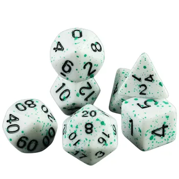 Игральные кости DND 7 шт. Непрозрачные кровавые многогранные игральные кости для настольной игры DND Roll, аксессуары для игрового стола красный