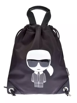 Сумка-рюкзак K/Ikonik из нейлона с макро-аппликацией