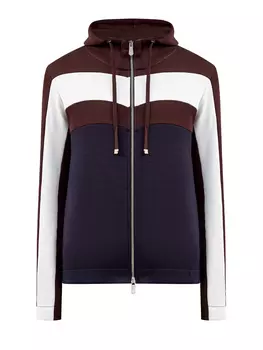 Толстовка в стиле colorblock из хлопкового интерлока