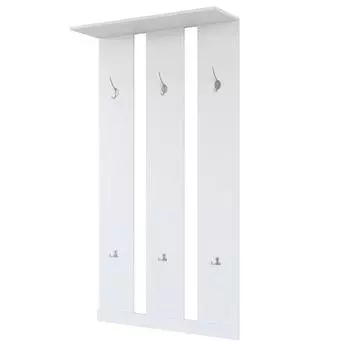 Вешалка настенная 63x118x20 см, цвет белый