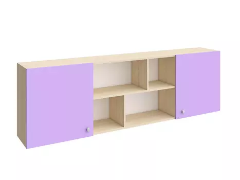 Полка дуб молочный/фиолетовый (рв-мебель) фиолетовый 194.2x30x60 см.