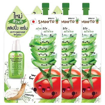 Smooto Tomato Aloe Snail White Acne Ночная сыворотка 10 г. x 1/3/6 шт. - Тайский уход за кожей 10 g.