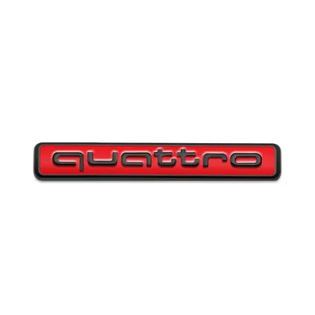 3D металлическая эмблема QUATTRO, декоративная наклейка для автомобиля, автоаксессуары для Audi A4 B8 B6 B9 B7 A3 8P 8V 8L A6 C7 C6 C5 Q5 A5 Q7 A1 Q3