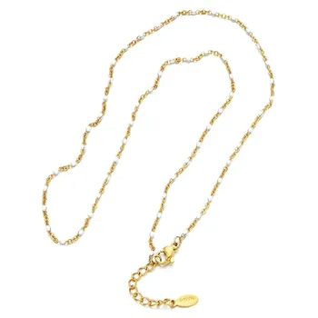 ZMZY Boho браслеты из нержавеющей стали для женщин милый эмалевый браслет ювелирные изделия золотого цвета звенья браслет-цепочка Femme Mujer Pulsera