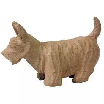 Фигурка из папье-маше, объемная, мал, скотч-терьер, 8*23*14,5 см