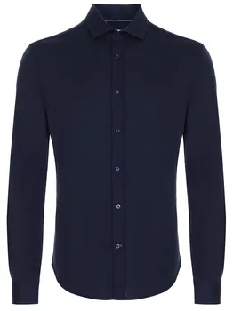 Рубашка Leisure Fit из шелка и хлопка