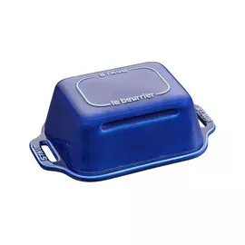 Масленка Staub 18,7х12см, h7,2см керамика, тёмно-синий