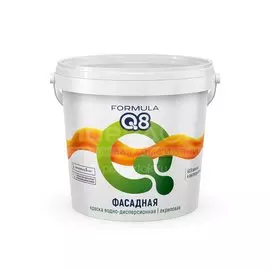 Краска воднодисперсионная, Formula Q8, акриловая, фасадная, матовая, 1.5 кг