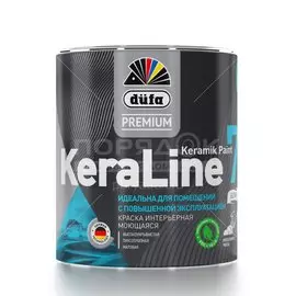 Краска воднодисперсионная, Dufa, KeraLine 7 База1, универсальная, моющаяся, матовая, 0.9 л