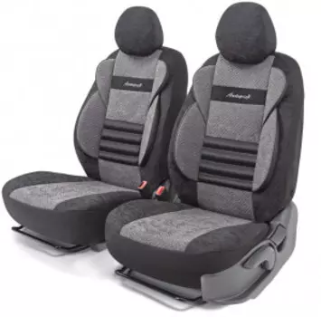 Комплект чехлов на сиденья COMFORT COMBO, материал велюр CMB-0405 BK/D.GY