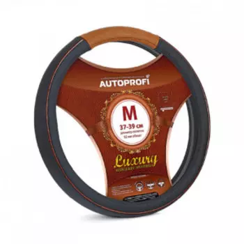 Кожаная оплётка руля AUTOPROFI AP-1080 FERRARI (M)