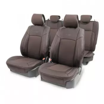 Накидки на сиденья каркасные AUTOPROFI экокожа HIT-1110G BR/BR
