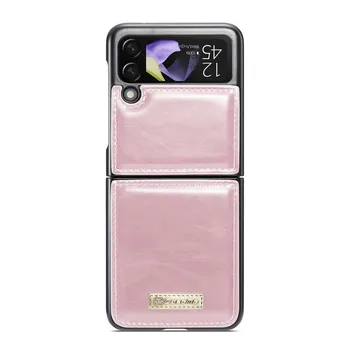 Противоударный удобный кожаный тонкий чехол для Samsung Galaxy Z Flip 4 Flip3 Flip4 Flip 3 5g, чехол для мобильного телефона с защитой от падения for Samsung z Flip 4 коричневый