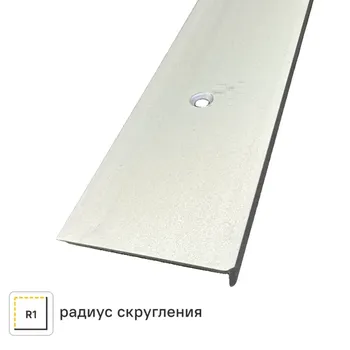Планка для столешницы торцевая под 3D кромку 0.4 см цвет матовый хром