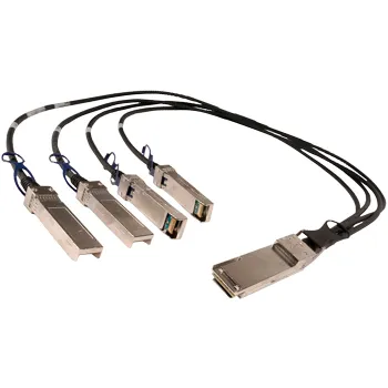 Кабель DAC SNR, QSFP+-4xSFP+, 40 Гбит/с, 5м, черный (SNR-QSFP-40G-4xSFP+DAC-5)