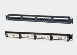 Патч-панель 19", 24xRJ45, UTP, Кат. 5е Eurolan 27B-U5-24BL 1U, черного цвета