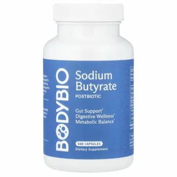 BodyBio, бутират натрия, 100 капсул без ГМО