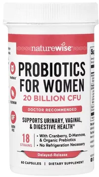 NatureWise, Пробиотики с замедленным высвобождением, уход для женщин, 40 капсул с замедленным высвобождением