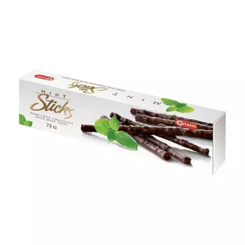 Шоколадные палочки Carletti со вкусом мяты, 75 г