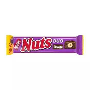 Шоколадный батончик Nestle Nuts Брауни с фундуком, 60 г