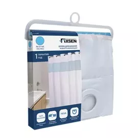 Шторка для ванной Fixsen FX-5115C 180х180 см голубая