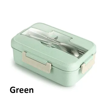 Ланч-бокс из пшеничной соломы Green/Pink/Blue/Dark Blue/Yellow