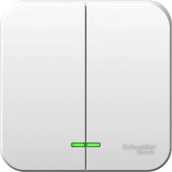 Выключатель двухклавишный с подсветкой (белый) Systeme Electric Blanca BLNVA065111