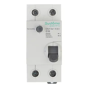 Автомат дифференциальный Systeme Electric City9 Set АВДТ 10А 1P+N тип AC 30 мА 4,5 кА (C9D34610)