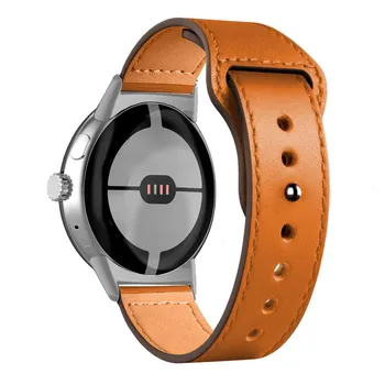 Кожаный ремешок для Pixel Watch 3 41 мм 45 мм сменный ремешок для Google Pixel Watch 2 1 Аксессуары Pixel Watch3 41MM белый