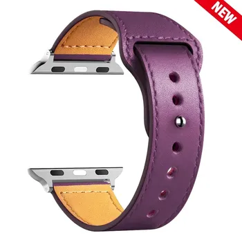 Кожаный ремешок для Apple watch band Ultra 49 мм 44 мм 40 мм 38 мм/42 мм спортивный браслет iWatch series 9 8 7 3 4 5 6 se 41 мм/45 мм 42&44&45&49mm