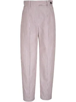 Brunello Cucinelli брюки в полоску, красный