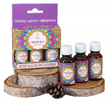 Набор масел эфирных (пихта, мята, апельсин), 3х17мл