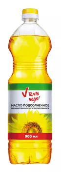 Масло подсолнечное ТЧН! /О'КЕЙ DAILY рафинированное дезодорированное 0,9л
