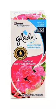 Мини-спрей Glade пион и сочные ягоды сменный баллон 10 мл