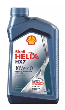 Масло мотор 1л (п/синт) Shell Helix HX7 10W/40