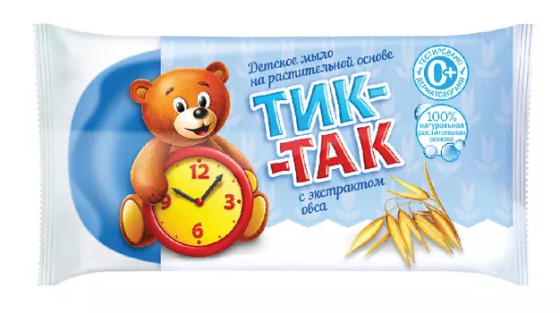 Мыло кусковое Свобода Тик-так подростковое с экстрактом овса 75г