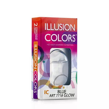 ILLUSION Цветные контактные линзы ILLUSION GLOW BLUE