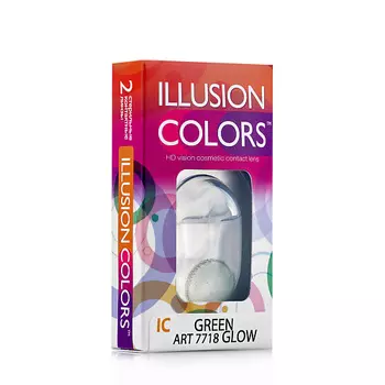 ILLUSION Цветные контактные линзы ILLUSION GLOW GREEN
