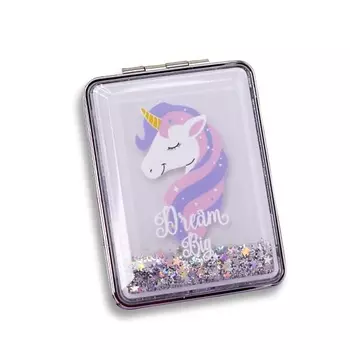 ILIKEGIFT Зеркало складное "Sparkles unicorn white" с увеличением