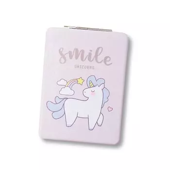 ILIKEGIFT Зеркало складное "Unicorn smile gray" с увеличением