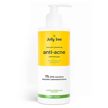 JULLY BEE Гель для умывания для сухого и нормального типа кожи лица Anti-acne Cleansing Gel