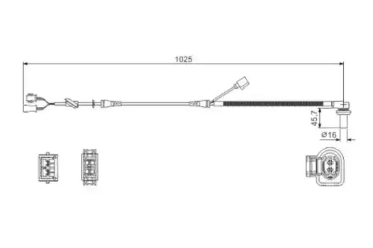 Датчик ABS BOSCH 0 986 594 002