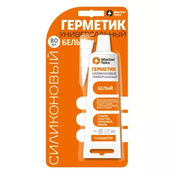 Герметик силиконовый Masterteks универсальный белый 80 мл