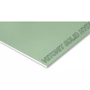 Гипсокартон влагостойкий 15 мм Vetonit Solid Hydro 2500x1200 3 м