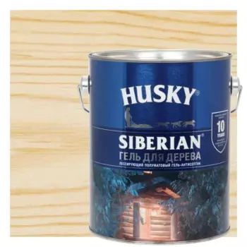 Гель для дерева Husky Siberian полуматовый цвет бесцветный 2.7 л
