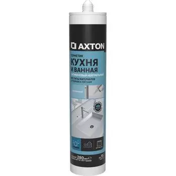 Герметик для кухни и ванной Axton нейтральный бесцветный 280 мл
