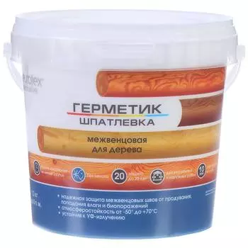 Герметик-шпатлевка для дерева шовный межвенцовый Eurotex Exclusive цвет белый 1.3 кг