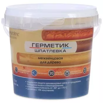 Герметик-шпатлевка для дерева шовный межвенцовый Eurotex Exclusive цвет дуб 1.3 кг