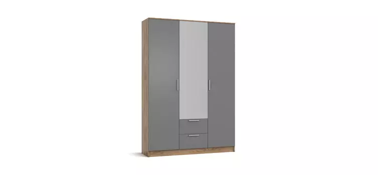 Шкаф Рим 150(42) NEW Крафт табачный, Серый графит