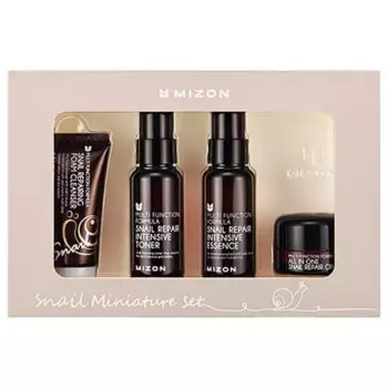 Набор миниатюр с муцином улитки Snail Miniature Set, 4 средства